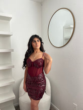 Load image into Gallery viewer, The sequin corset mini dress