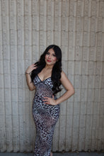 Load image into Gallery viewer, Cheetah print maxi dress