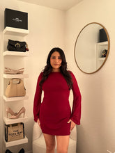 Load image into Gallery viewer, The sculpted rose mini dress