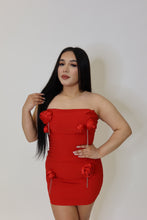 Load image into Gallery viewer, Floral Rhinestone Mini Dress