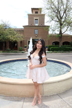 Load image into Gallery viewer, Celeste Off-Shoulder Textured Mini Dress