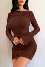 Load image into Gallery viewer, Noir Luxe Off-Shoulder Dress