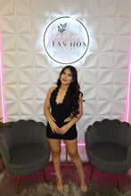 Load image into Gallery viewer, Velvet lace mini dress
