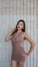 Load image into Gallery viewer, The Winnie rhinestone mini dress
