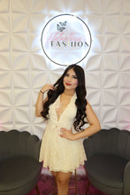 Load image into Gallery viewer, The Brielle lace halter mini dress
