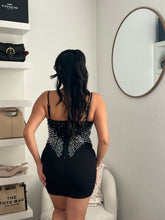 Load image into Gallery viewer, Crystal luxe mini dress
