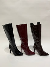Load image into Gallery viewer, The zaya pat leather stiletto boot
