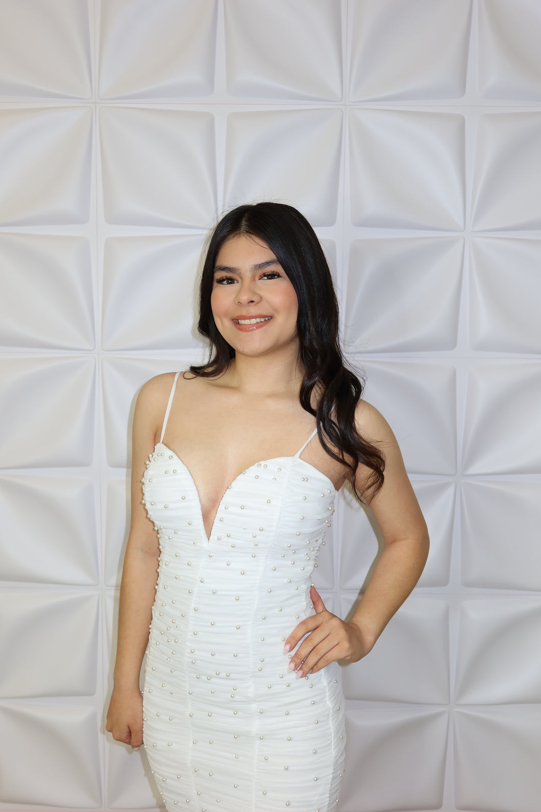 The Pearl mini Ruched Dress