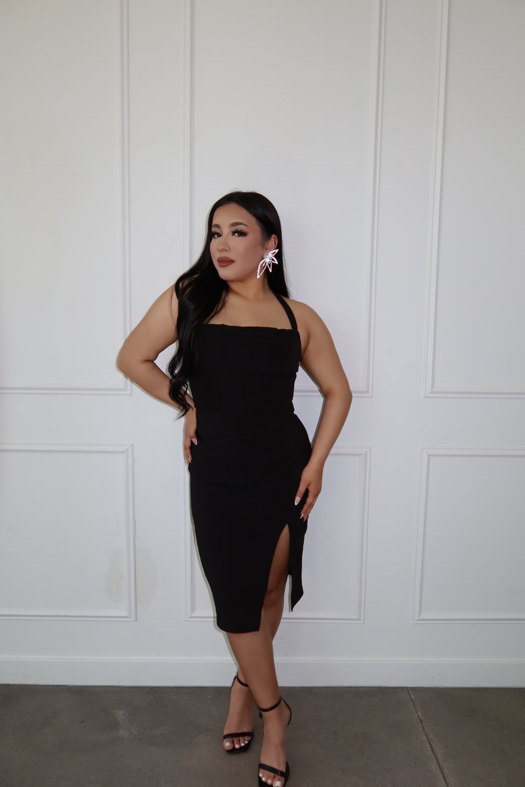 Belle Amour Slit Maxi Dress