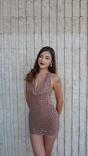 Load image into Gallery viewer, The Winnie rhinestone mini dress

